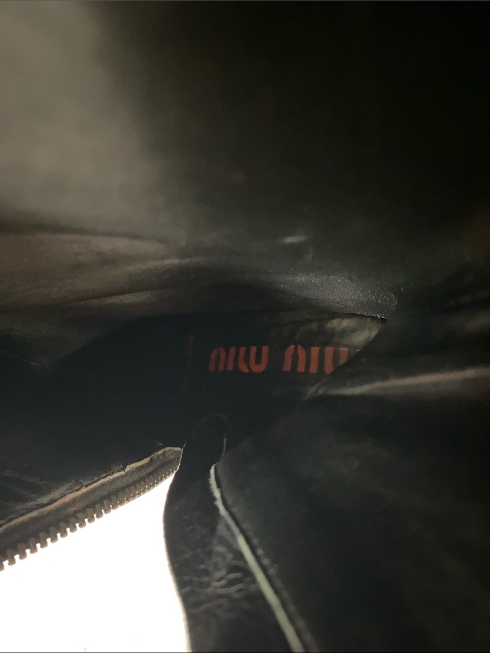 Miu Miu Black Pointed Over-the-Knee Leather Boots - Picture 16 of 16